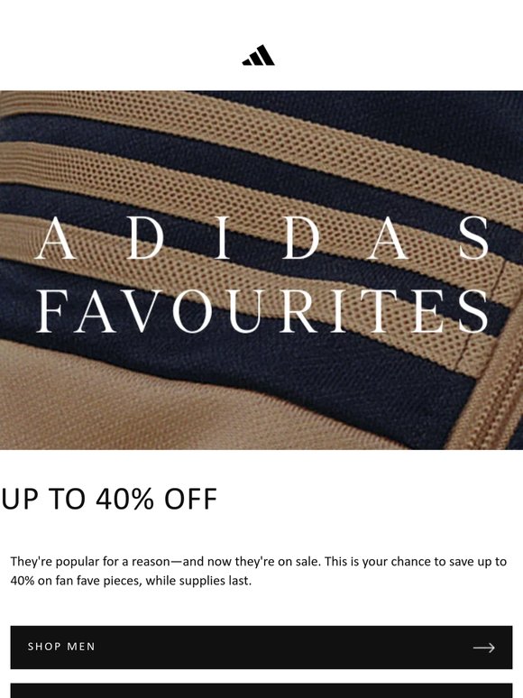 Get our favourite styles up to 40% off /// Obtiens jusqu'à 40 % de rabais sur tes préférés