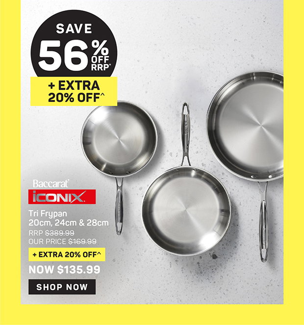 Baccarat iconiX Tri Frypan 20cm, 24cm & 28cm