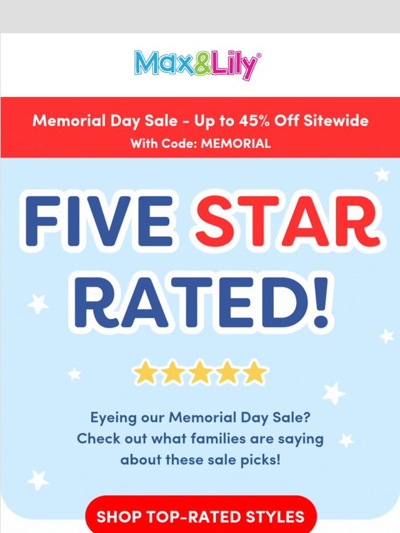 5-Star Styles, 5-Star Savings! 🌟
