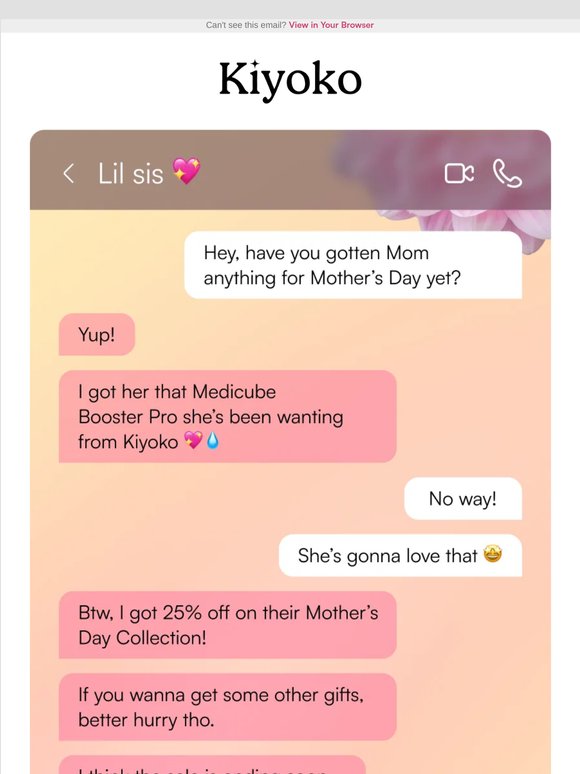 Her Mother’s Day gift? Sorted ✅
