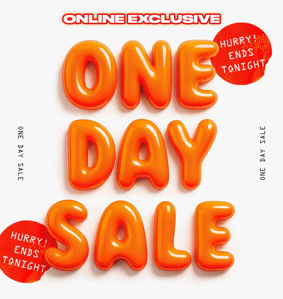 One Day Sale On Now! Up to 60% Off*