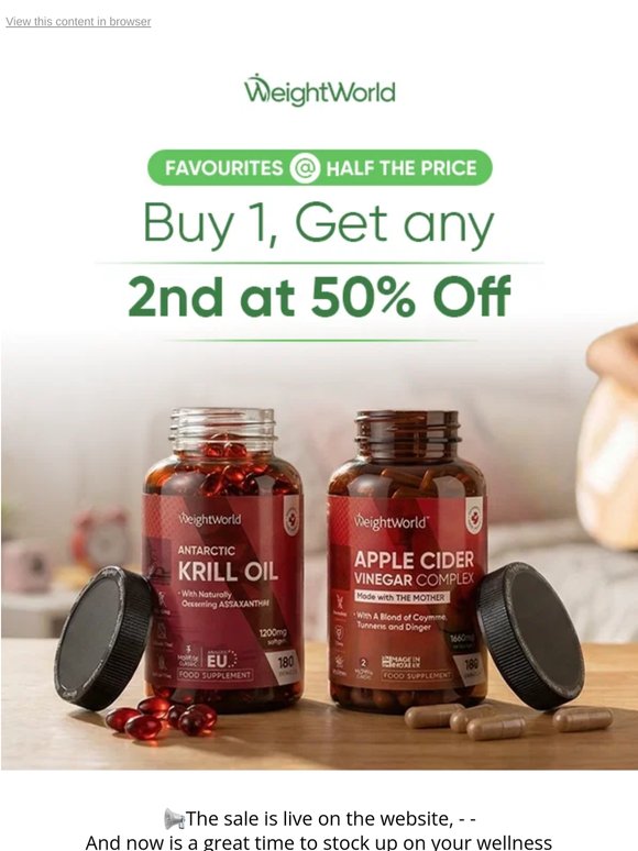 50% Off on Your 2nd Wellness Pick💸