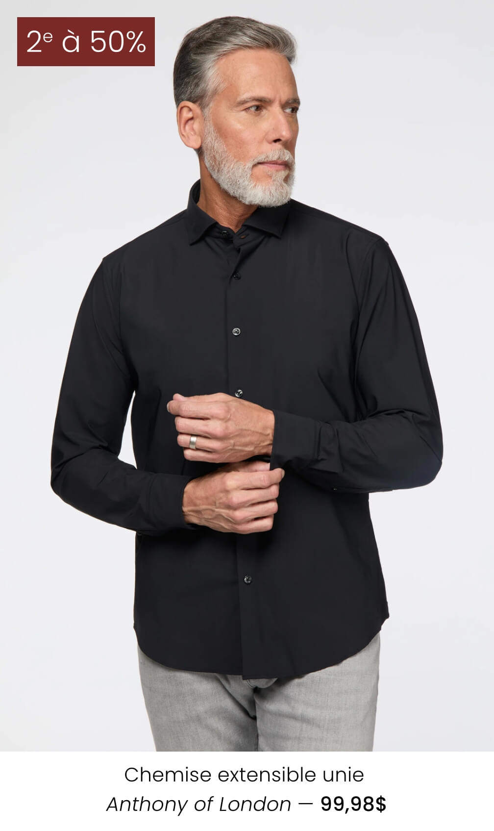 Chemise extensible unie