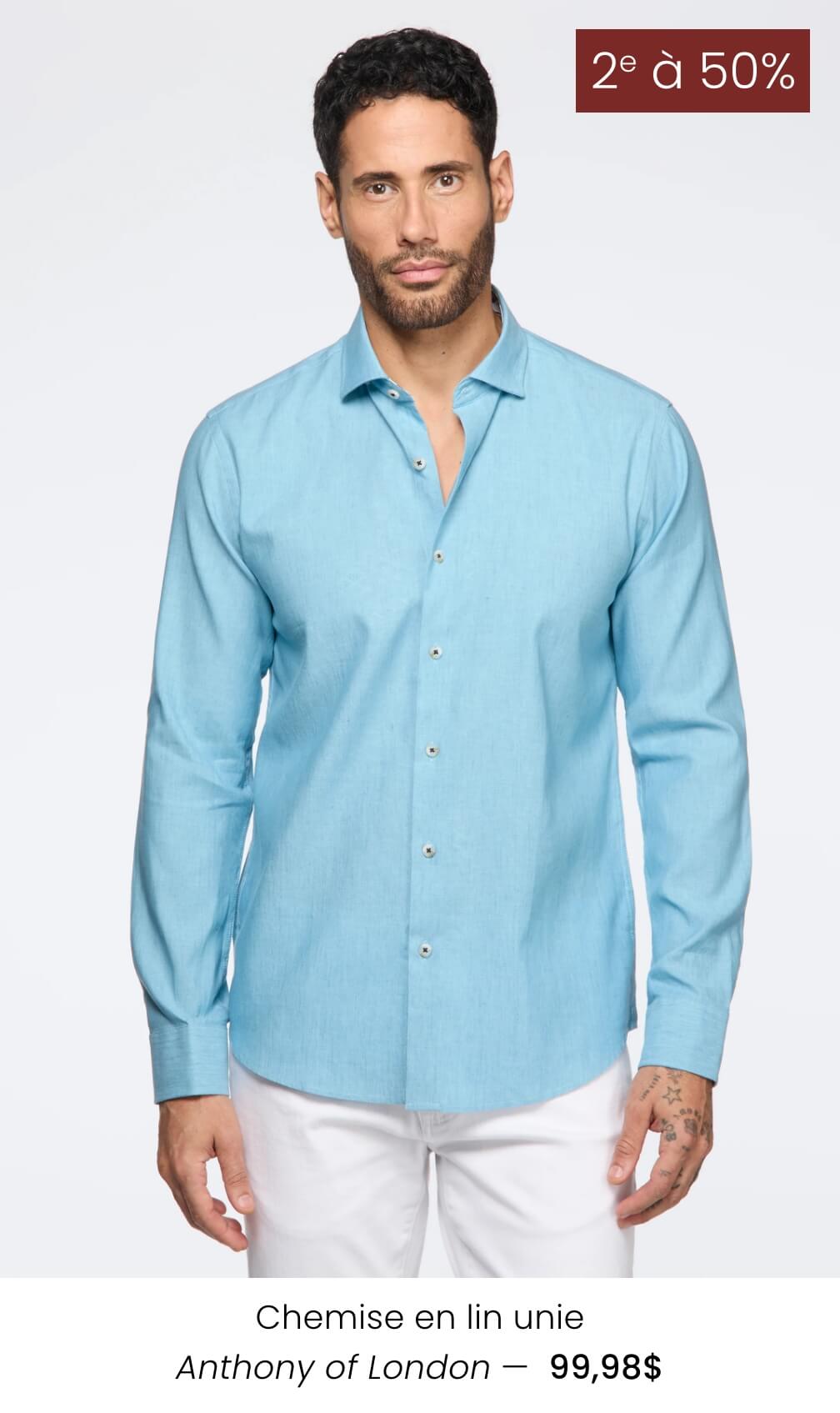 Chemise en lin unie