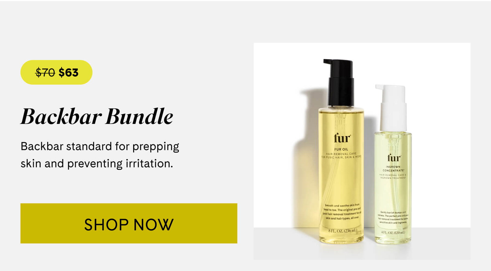 $70 | $63 Backbar Bundle Backbar standard for prepping skin and preventing irritation. SHOP NOW