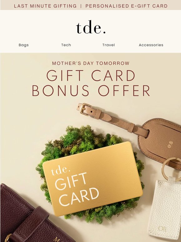 Last chance. Mother's Day is tomorrow.