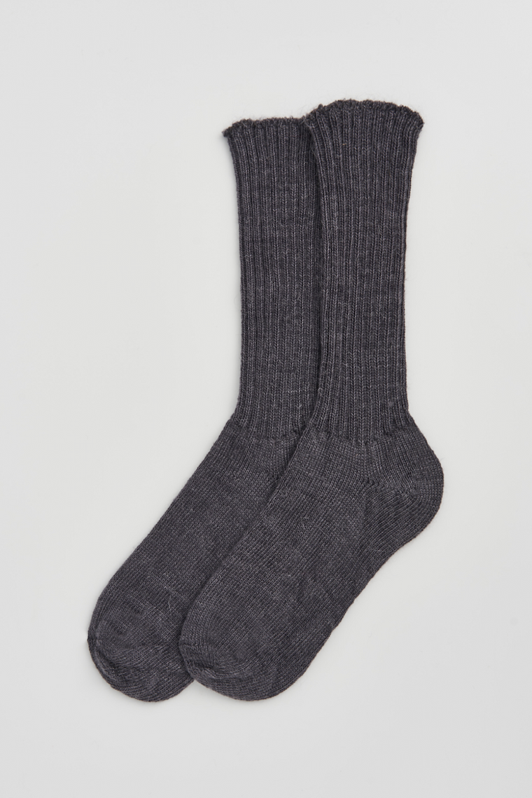 Storm Grey Mohair Socks