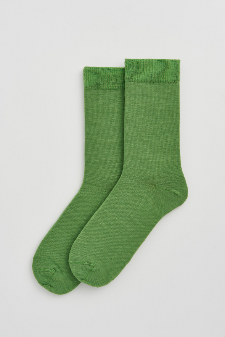 Grass Green Merino Socks