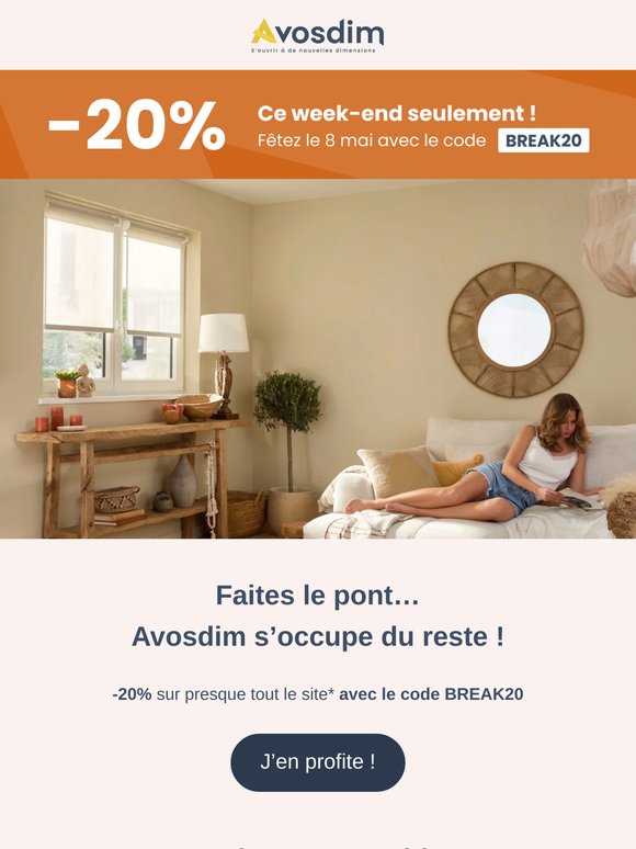 Faites une pause… -20% 💛