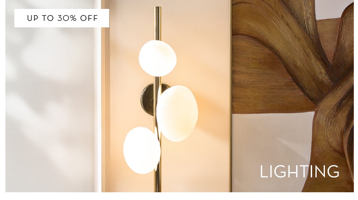 Shop lighting, up to 30% off