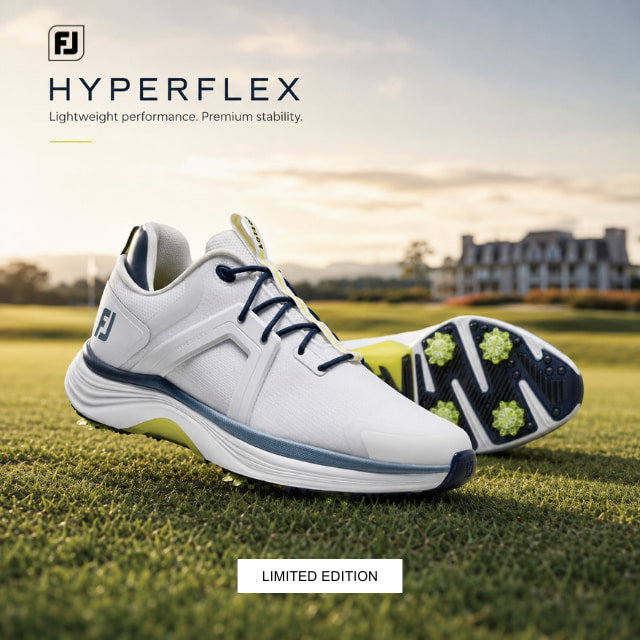 Limited Edition - FootJoy Mens HyperFlex Golf Shoes - White/Citron/Skyway