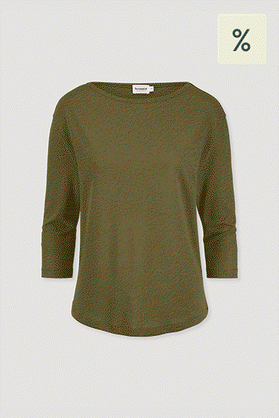 Longsleeve Relaxed aus Leinen mit reiner Bio-Baumwolle