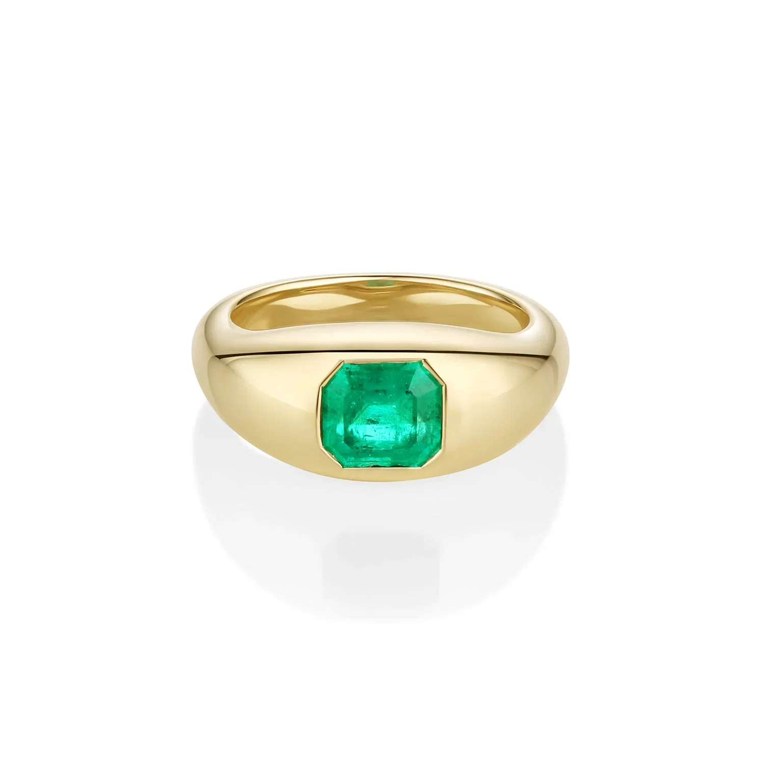 Image of 1.28ct Emerald Bombe Ring