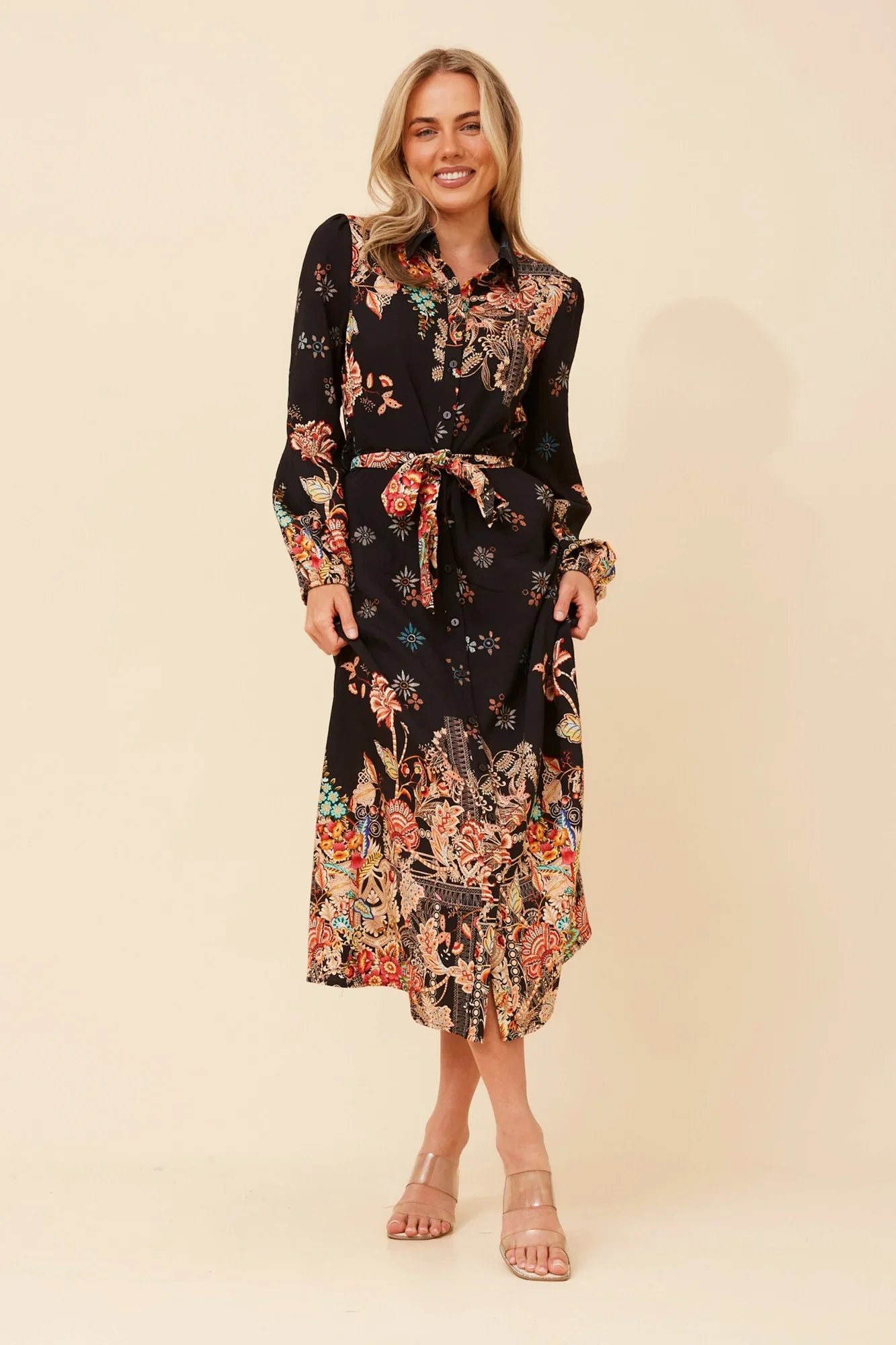 Image of MARGO BORDER PRINT MAXI DRESS