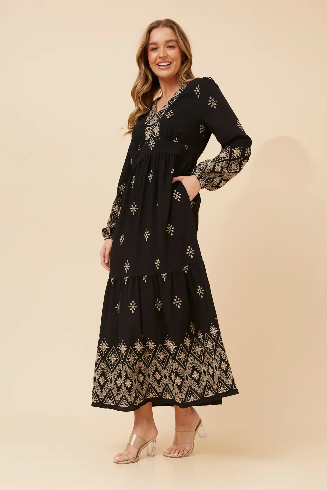 Image of ISOBEL EMBROIDERED MAXI DRESS