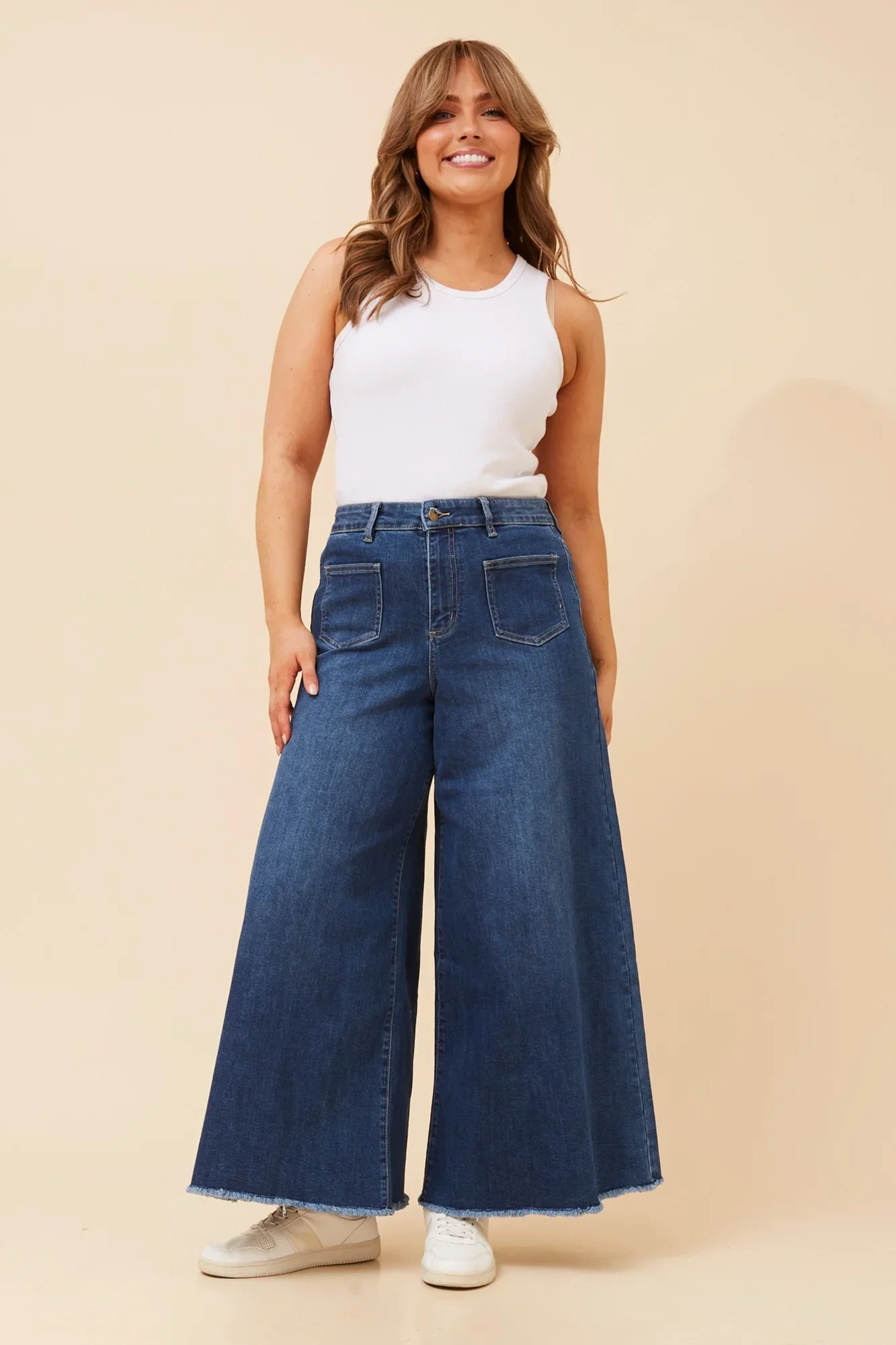 Image of YOSEF DENIM WIDE LEG PANTS