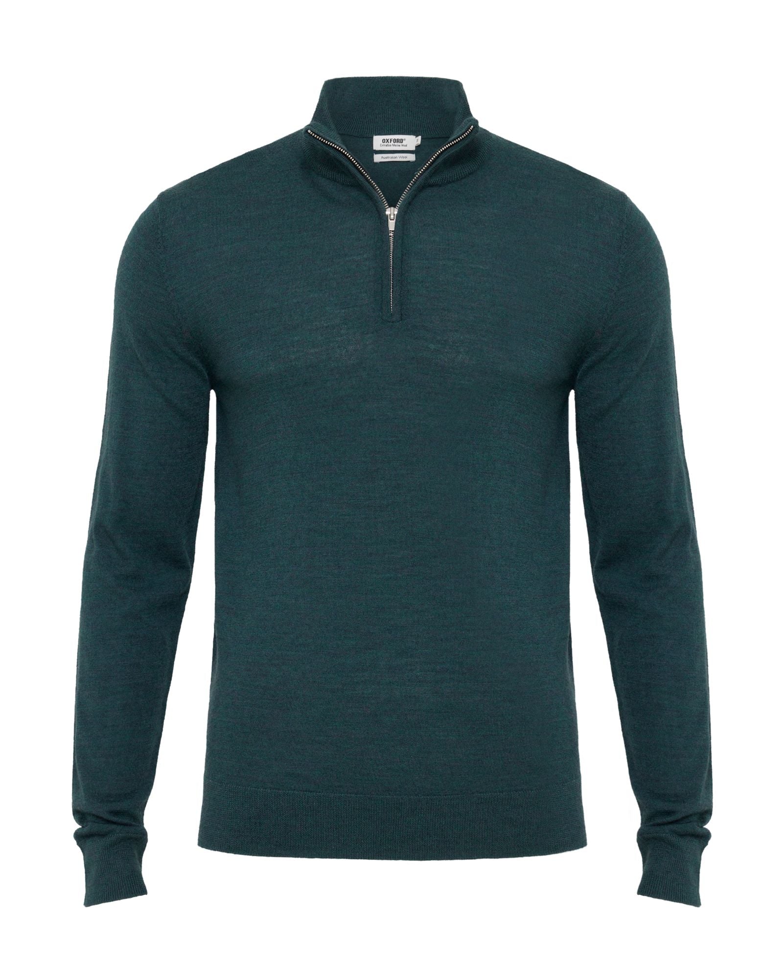 Merino Zip-Neck Wool Pullover