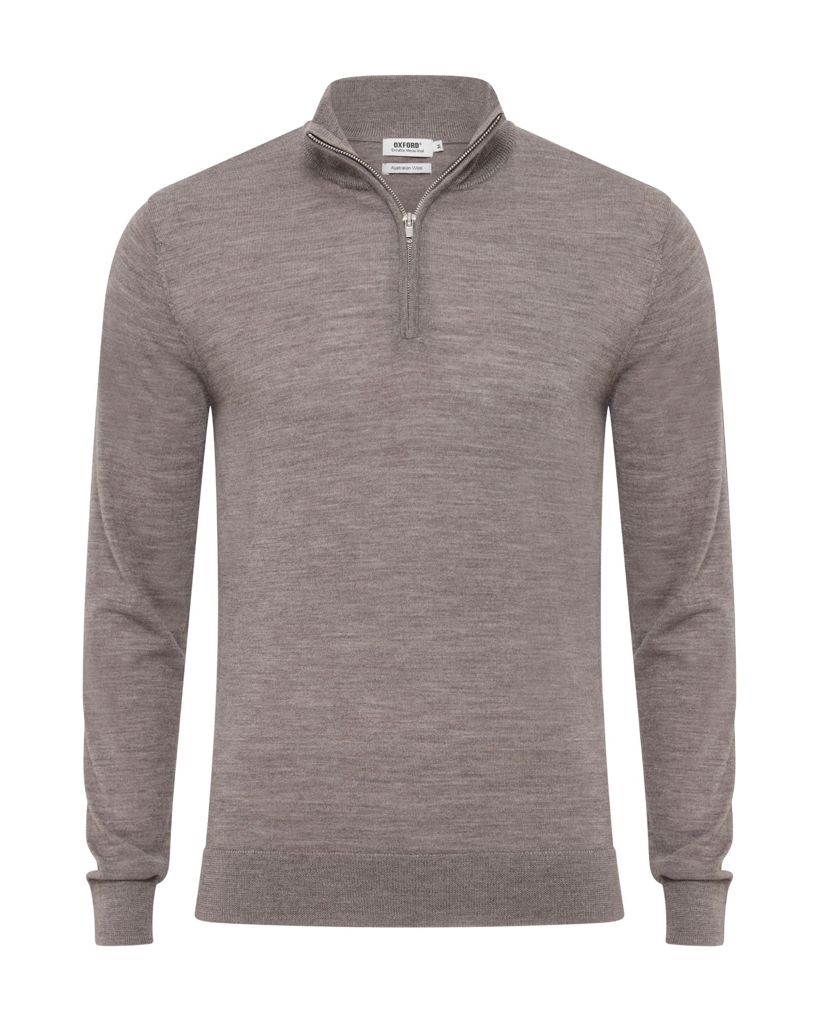 Merino Zip-Neck Wool Pullover
