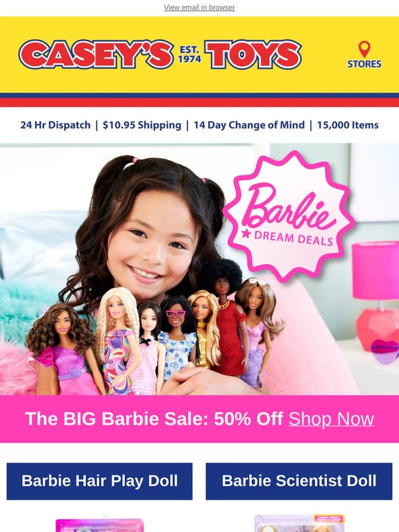 50% Off 💃 Un-BARBIE-lievable Toy Deals