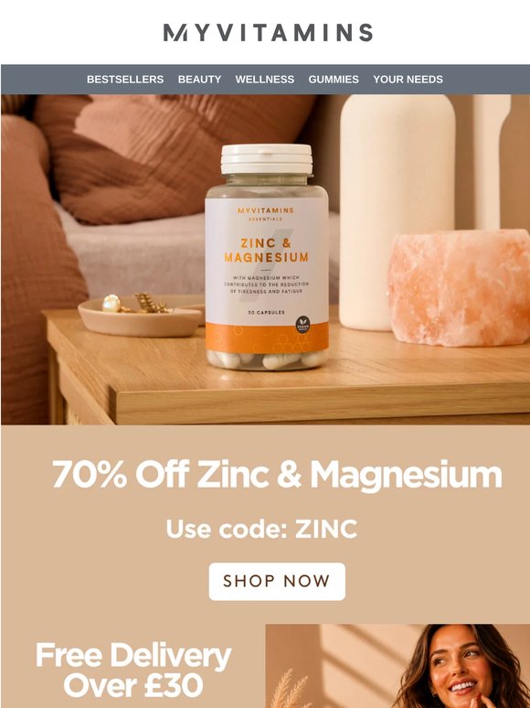 70% Off Zinc & Magnesium | 2HRS ONLY