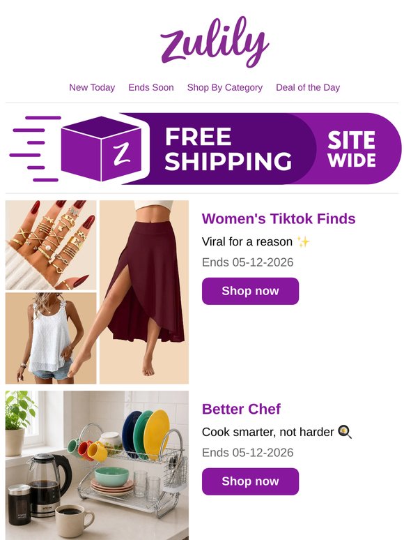 Free Shipping + Fresh Finds You’ll Love 💜