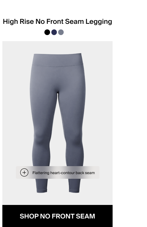 High Rise No Front Seam Legging