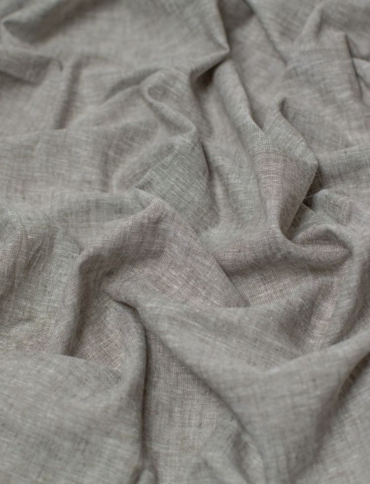 Minerva Core Range Yarn Dyed Linen Cotton Fabric Taupe