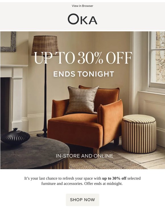 Up to 30% Off: Ends Tonight