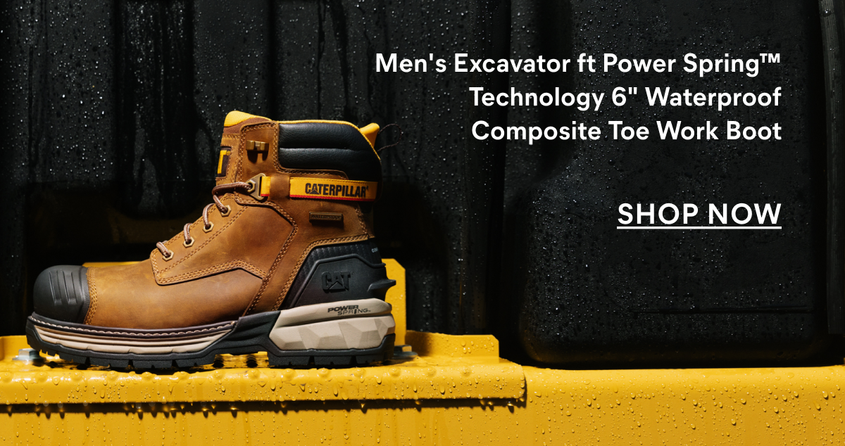 CAT - Men's Excavator ft Power Spring™ Technology 6-inch Waterproof Composite Toe Work Boot - Shop Now Here!