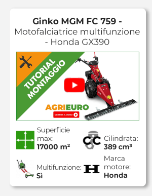 Ginko MGM FC 759 - Motofalciatrice multifunzione - Honda GX390