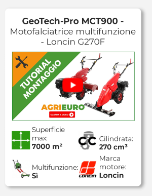 GeoTech-Pro MCT900 - Motofalciatrice multifunzione - Loncin G270F