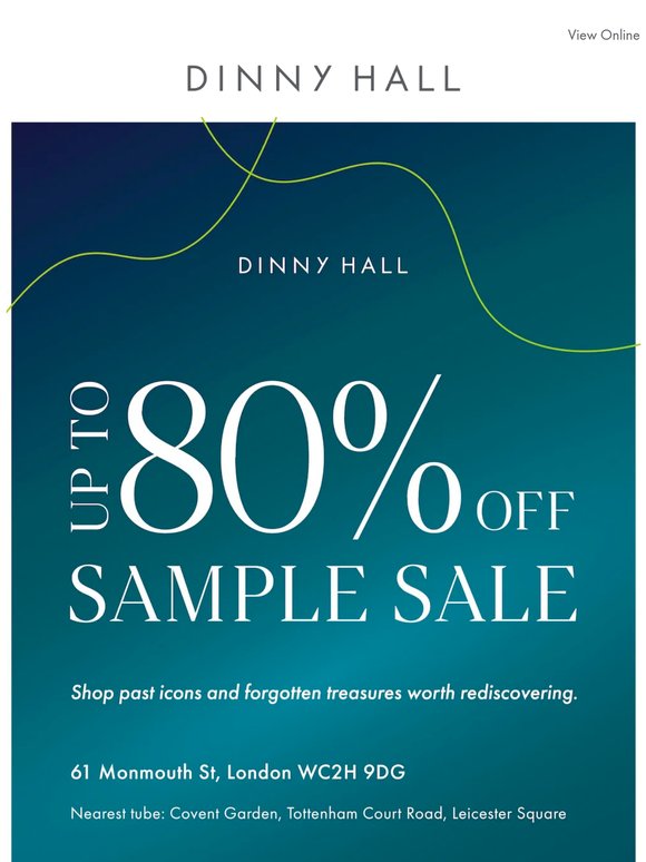 Our Covent Garden Sample Sale opens today!