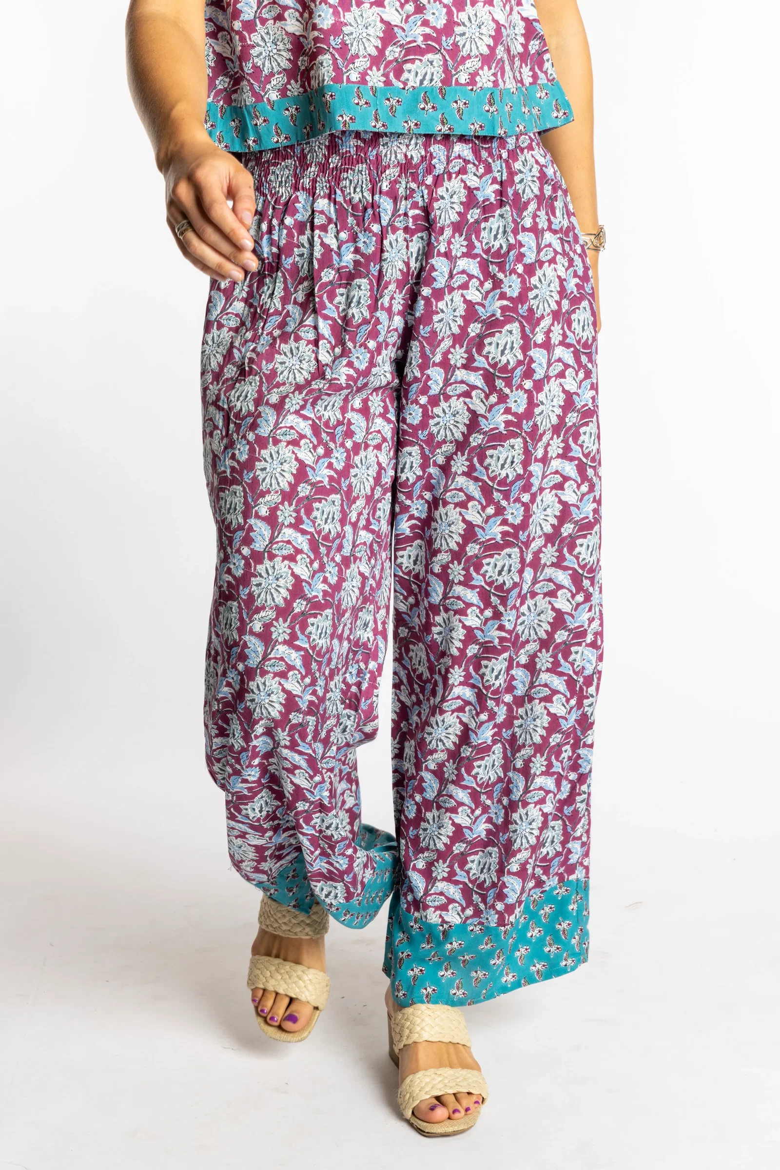 Image of Penny Lane Contrast Hem Pants