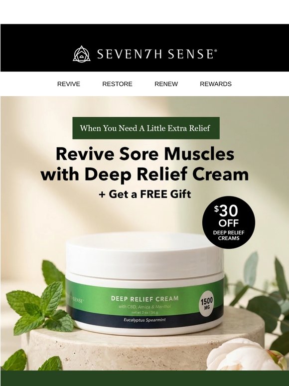 Sweet Relief 😍 $30 Off Creams + Free 2500mg Calm Drops