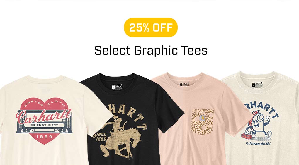 25% Off Select Carhartt women's graphic tees