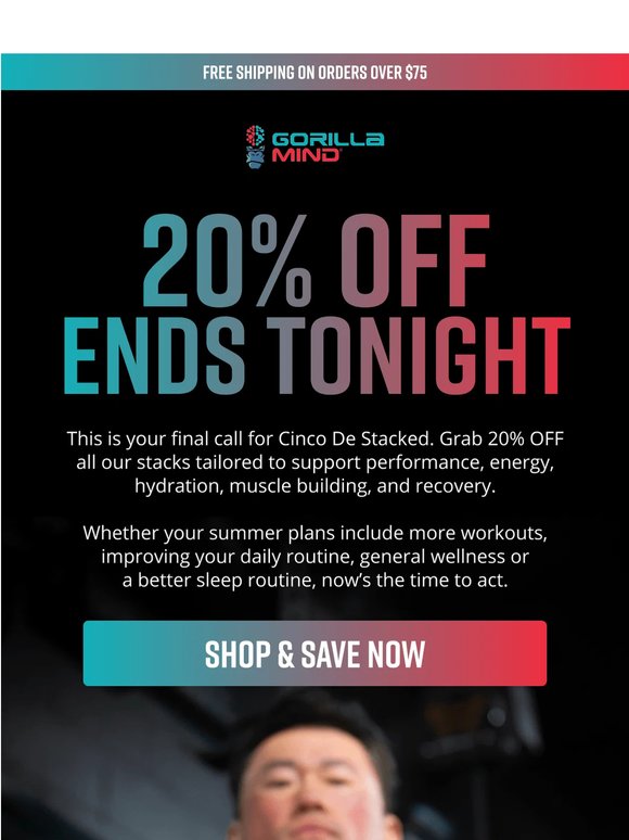 🦍20% Off Ends At Midnight