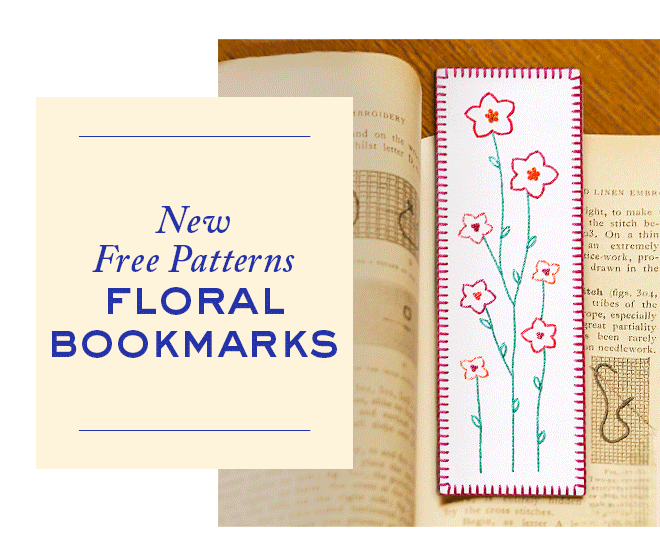 New Free Patterns Floral Bookmarks