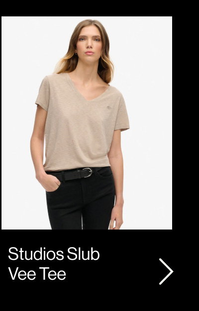 Studios Slub Embroidered Vee Tee
