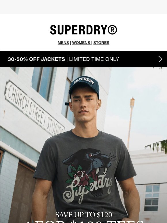 Time to Stock Up: 4 for $100 Tees