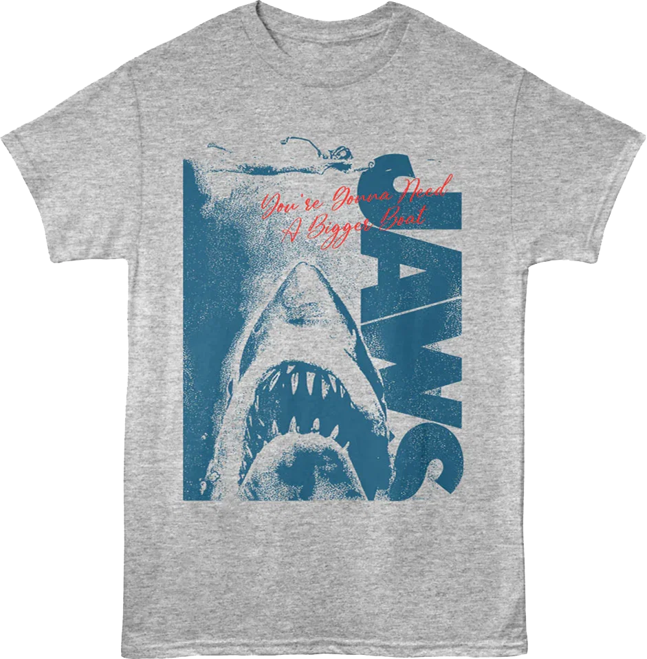 Bigger Boat Shark Attack Illustration Jaws T-Shirt