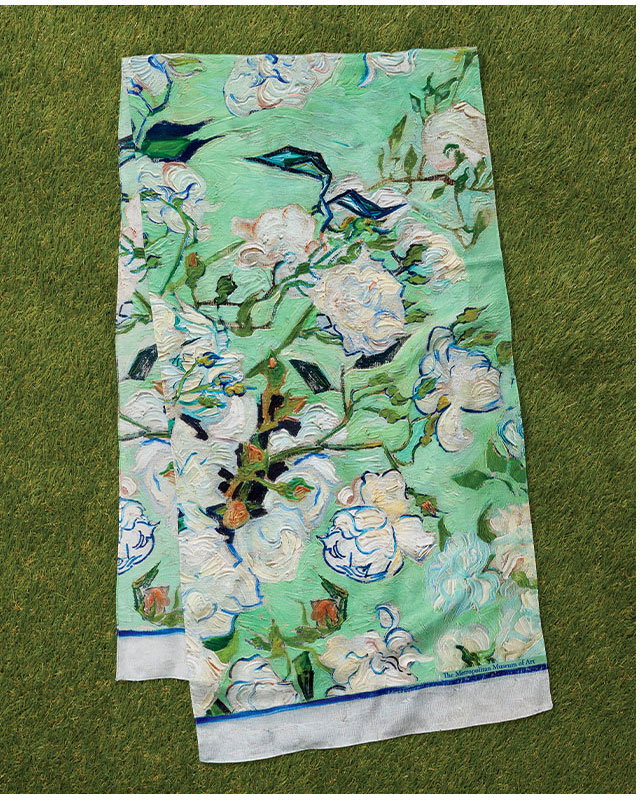 Van Gogh Roses Oblong Silk Scarf