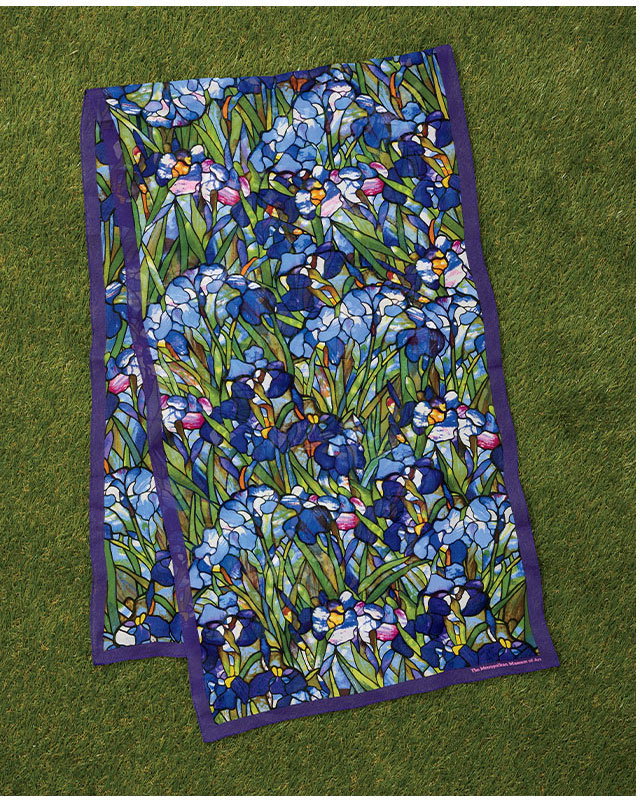Louis C. Tiffany Irises Oblong Silk Scarf