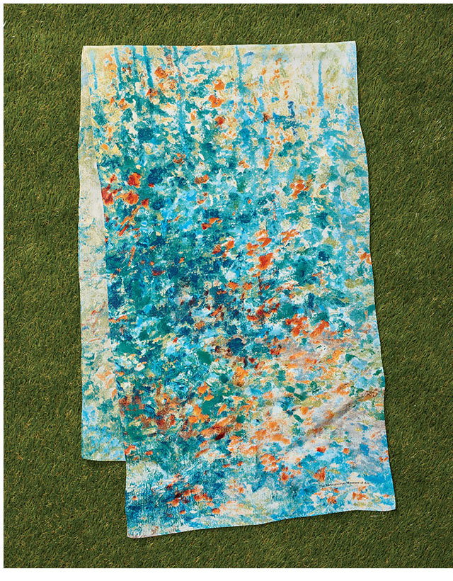 Monet Garden at Argenteuil Oblong Silk Scarf