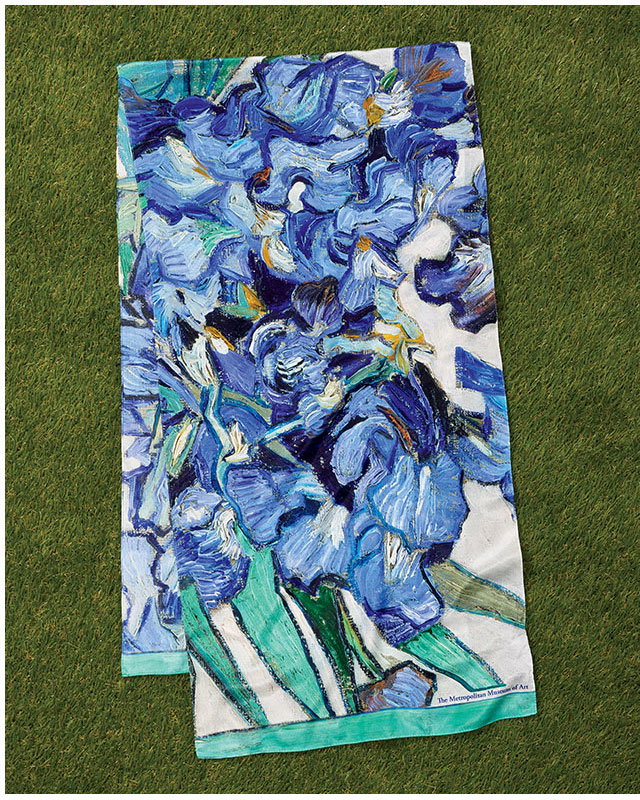 Van Gogh Irises Oblong Silk Scarf