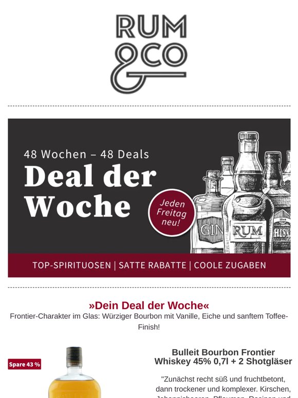 Must-have für deine Hausbar: Würziger Bourbon im Set mit Shotgläsern & neue Highlights entdecken!