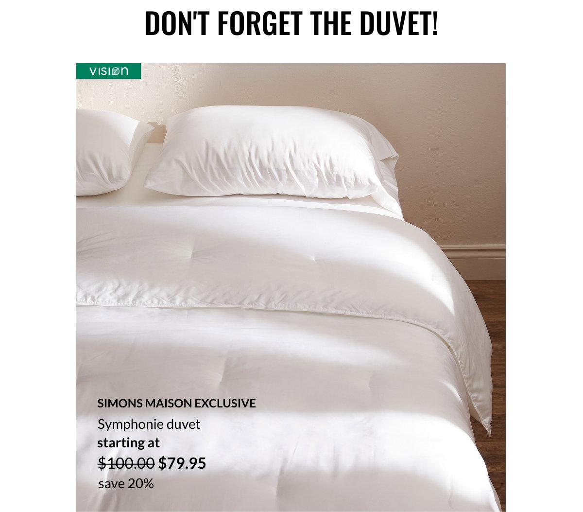 Simons Maison exclusive TENCEL lyocell Symphonie duvet Cooling casing on promo at 79.95$ instead of 100$