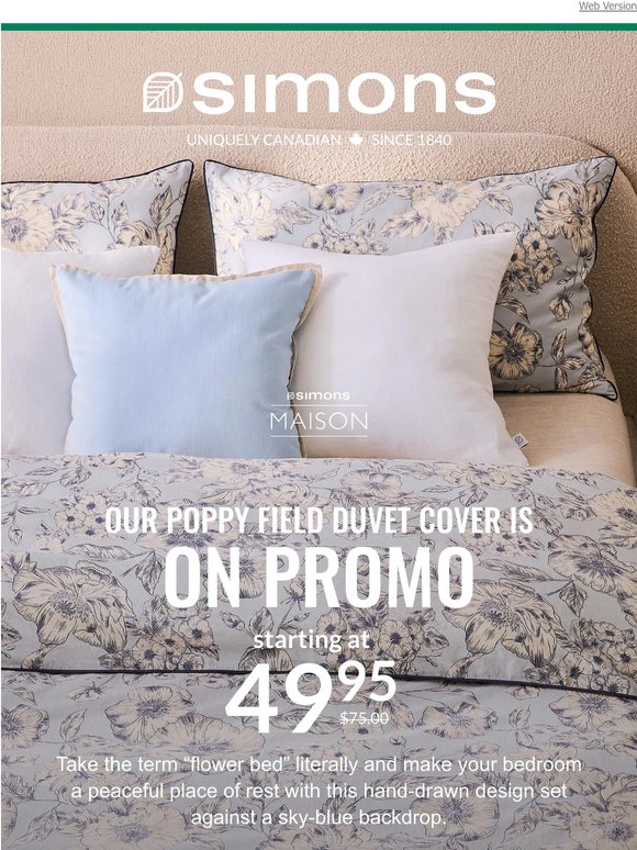 Poppy duvet cover on promo!