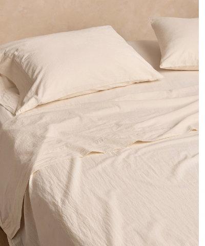 Simons Maison exclusive Solid pure organic cotton sheet set