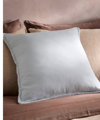 Organic cotton gauze removable-cover cushion at Simons Maison