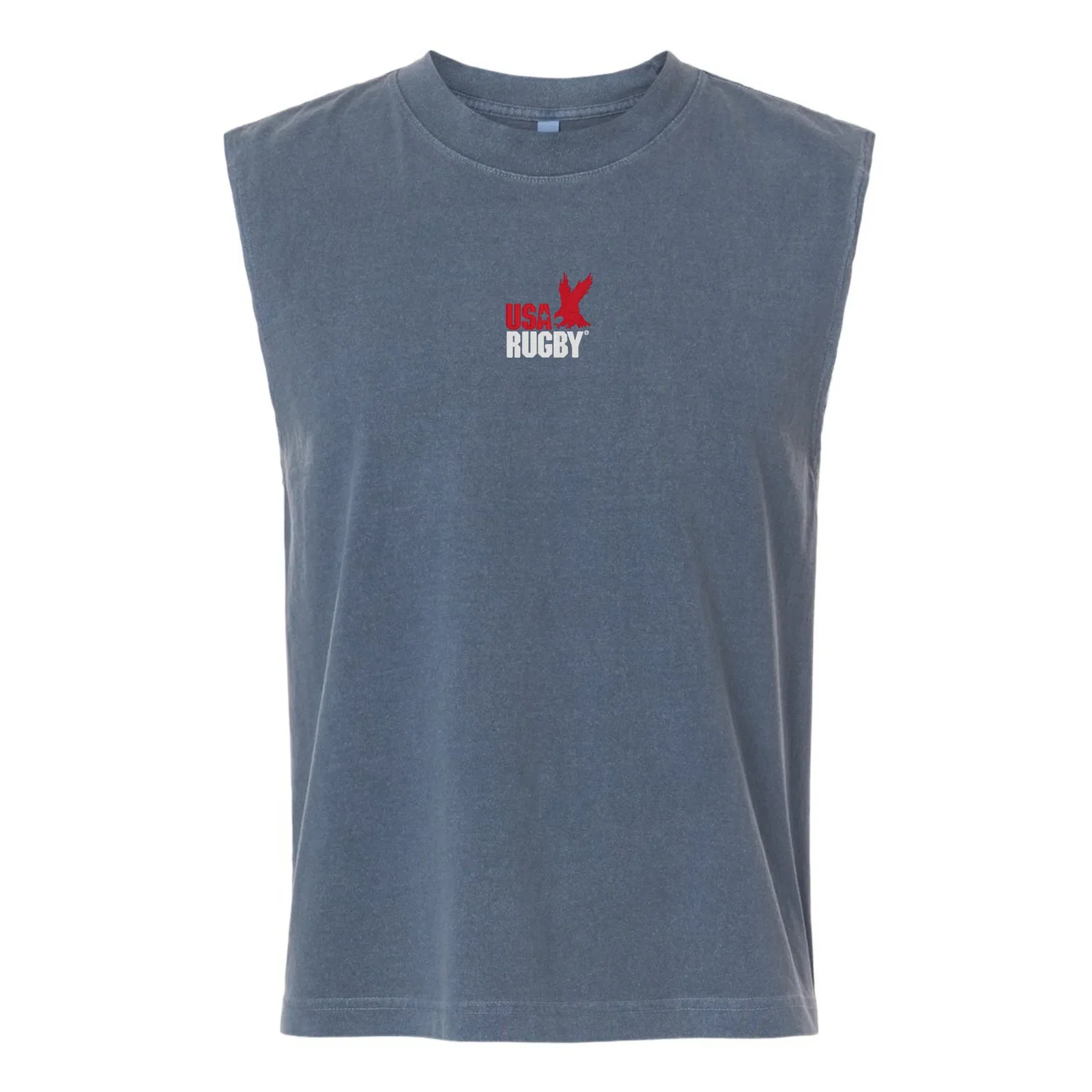 Image of USA Rugby Throwback Unisex Heavyweight Cotton Mid-Length Muscle Tee